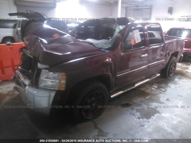 3GCPCSE05DG113261 - 2013 CHEVROLET SILVERADO C1500 LT RED photo 2