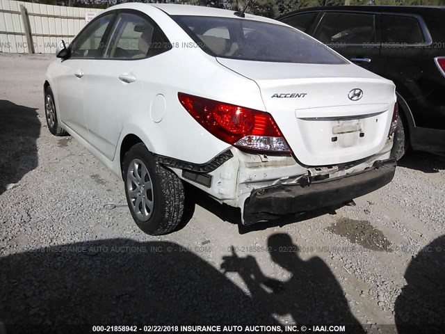 KMHCT4AE4EU753449 - 2014 HYUNDAI ACCENT GLS/GS WHITE photo 3