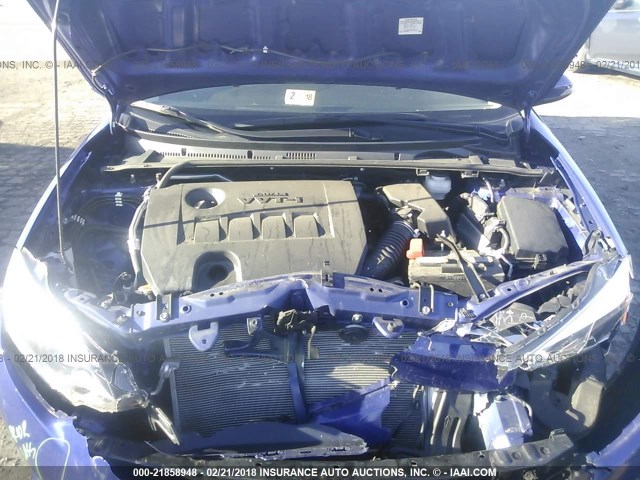 2T1BURHE2GC599663 - 2016 TOYOTA COROLLA L/LE/LE PLS/PRM/S/S PLS BLUE photo 10