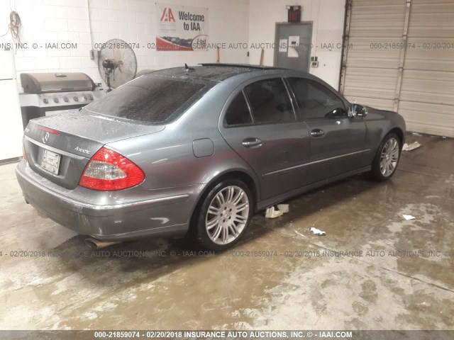 WDBUF87X27B136869 - 2007 MERCEDES-BENZ E 350 4MATIC GRAY photo 4