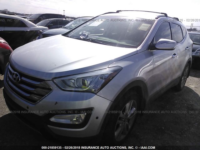 5XYZU3LAXDG112273 - 2013 HYUNDAI SANTA FE SPORT  SILVER photo 2