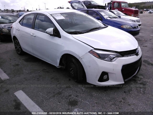 5YFBURHE7FP225922 - 2015 TOYOTA COROLLA L/LE/LE PLS/PRM/S/S PLS WHITE photo 1