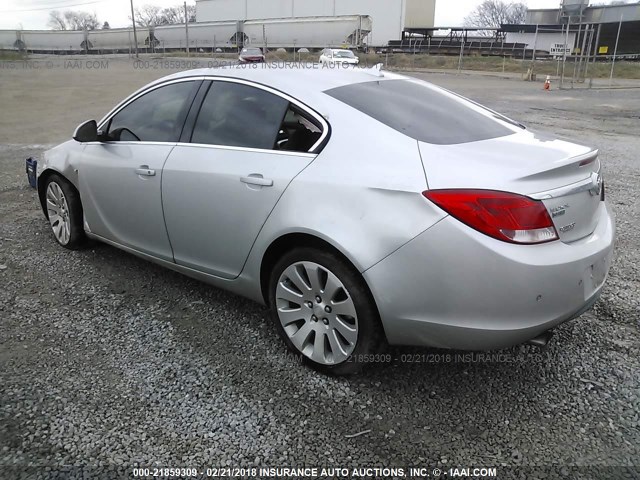 W04G15GV4B1066911 - 2011 BUICK REGAL CXL SILVER photo 3