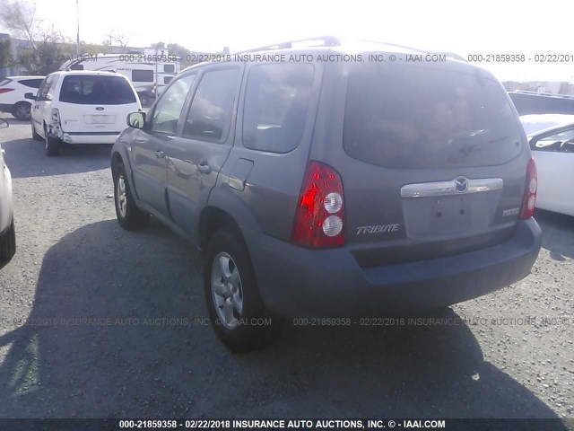 4F2YZ02Z46KM02038 - 2006 MAZDA TRIBUTE I GRAY photo 3