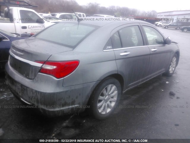 1C3CCBCG0DN513710 - 2013 CHRYSLER 200 LIMITED GRAY photo 4