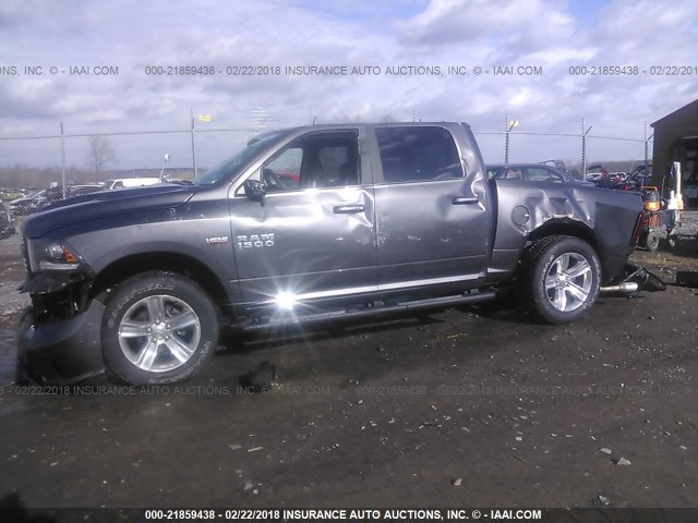 1C6RR7MT8HS612478 - 2017 RAM 1500 SPORT GRAY photo 6