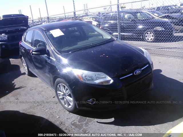 1FAHP3M24CL375491 - 2012 FORD FOCUS SEL BLACK photo 1