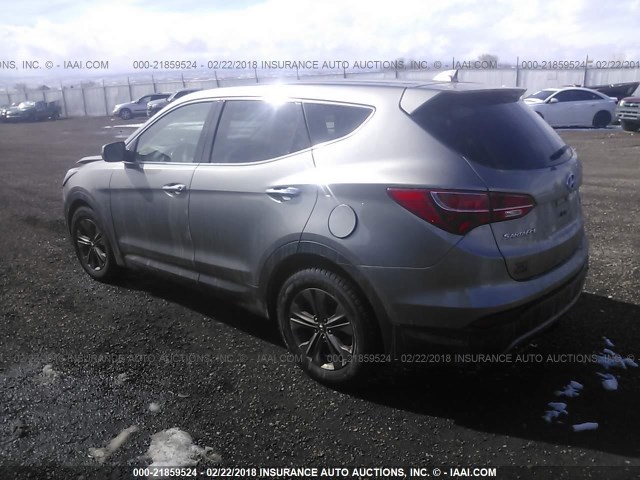 5XYZTDLB0DG086624 - 2013 HYUNDAI SANTA FE SPORT  GRAY photo 3