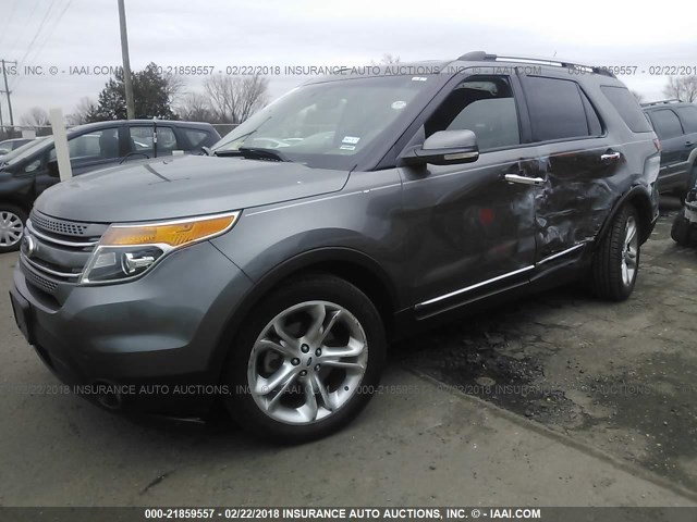 1FM5K7F84DGA55260 - 2013 FORD EXPLORER LIMITED 锡色 照片 2