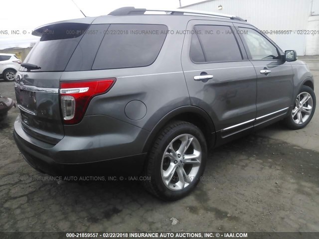 1FM5K7F84DGA55260 - 2013 FORD EXPLORER LIMITED 锡色 照片 4