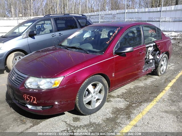 1G8AL55F47Z102021 - 2007 SATURN ION LEVEL 3 RED photo 2