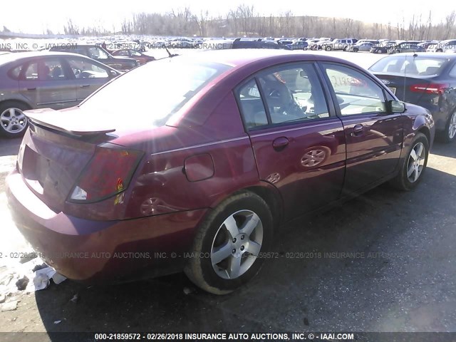 1G8AL55F47Z102021 - 2007 SATURN ION LEVEL 3 RED photo 4
