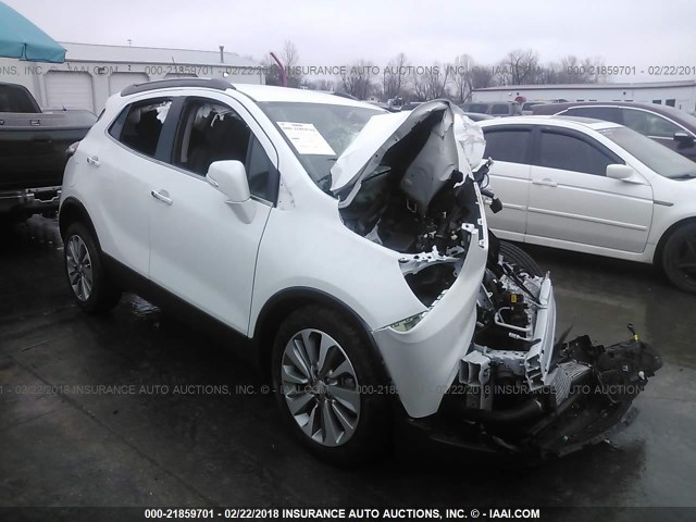 KL4CJASB3HB093329 - 2017 BUICK ENCORE PREFERRED WHITE photo 1