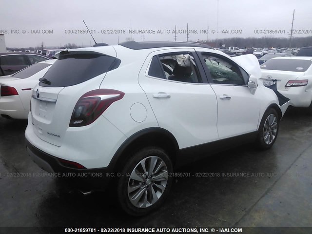 KL4CJASB3HB093329 - 2017 BUICK ENCORE PREFERRED WHITE photo 4