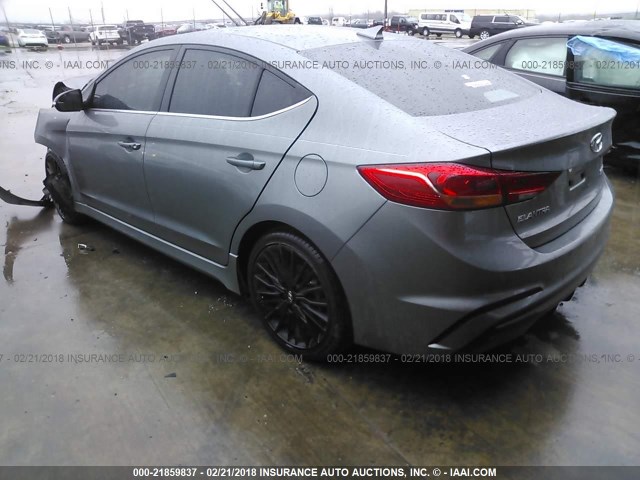 KMHD04LB2HU362580 - 2017 HYUNDAI ELANTRA SPORT GRAY photo 3