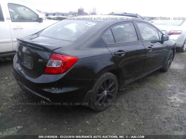 2HGFB6E53CH706568 - 2012 HONDA CIVIC SI BLACK photo 4