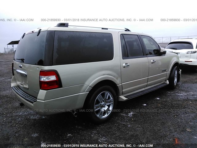 1FMFK19577LA43795 - 2007 FORD EXPEDITION EL LIMITED TAN photo 4