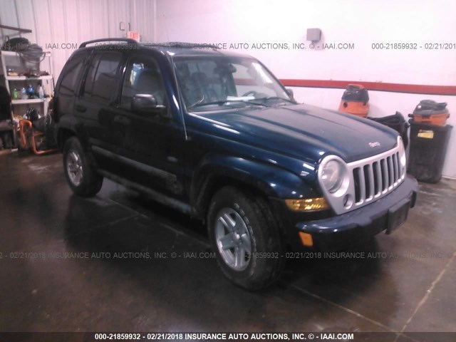 1J4GL48K37W602217 - 2007 JEEP LIBERTY SPORT BLUE photo 1