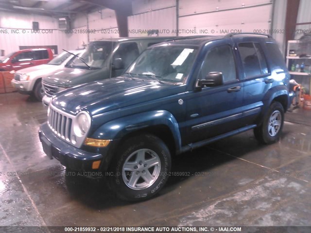 1J4GL48K37W602217 - 2007 JEEP LIBERTY SPORT BLUE photo 2