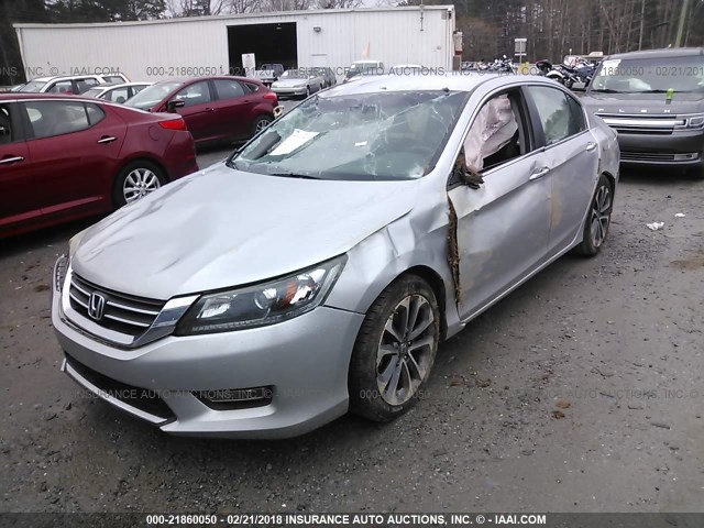 1HGCR2F53DA178200 - 2013 HONDA ACCORD SPORT SILVER photo 2