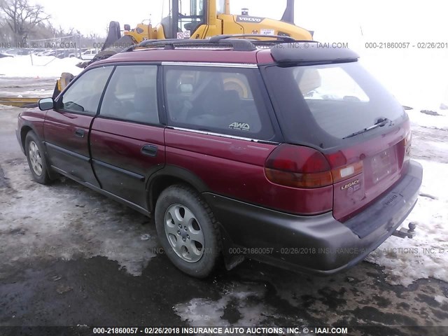 4S3BG6858W6654810 - 1998 SUBARU LEGACY 30TH ANN OUTBACK/LTD/SPT RED photo 3