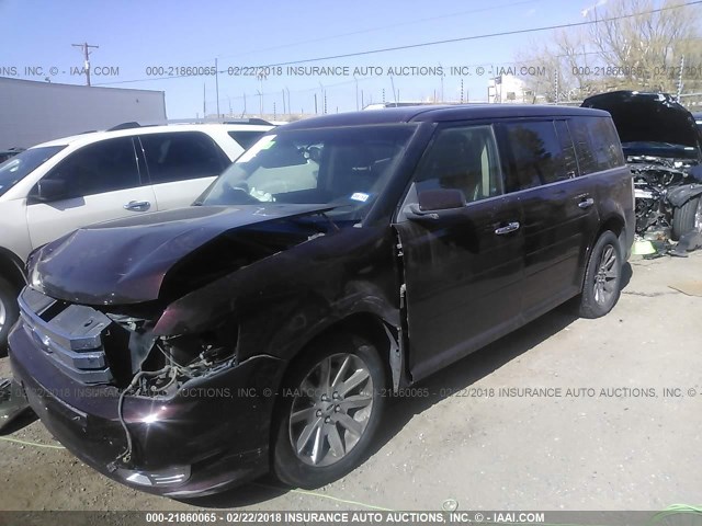 2FMDK52C09BA84151 - 2009 FORD FLEX SEL PURPLE photo 2