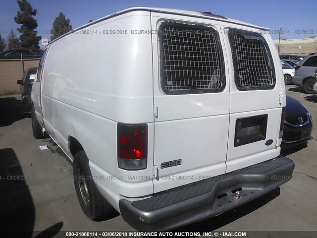 1FTRE14272HB67650 - 2002 FORD ECONOLINE E150 VAN WHITE photo 3