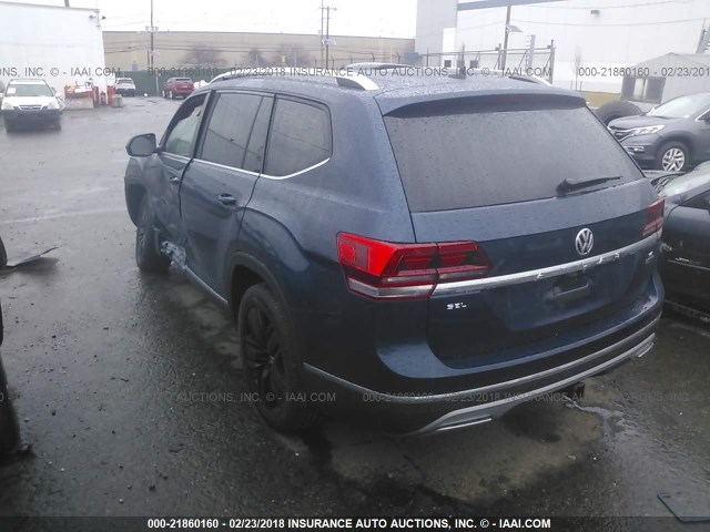 1V2MR2CA9JC507419 - 2018 VOLKSWAGEN ATLAS SEL Mavi foto 3