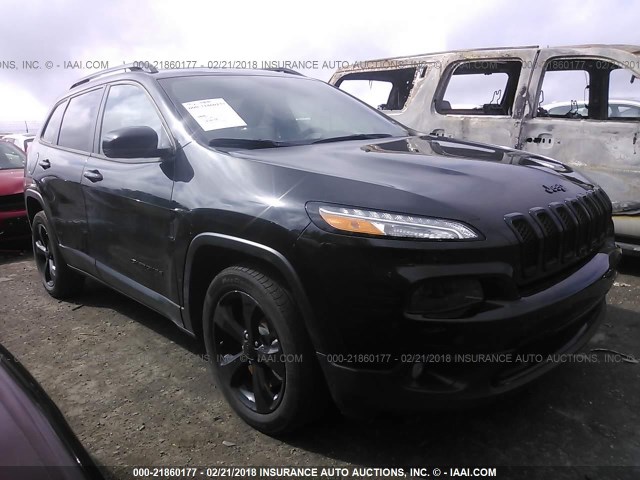 1C4PJLDB2GW355395 - 2016 JEEP CHEROKEE LIMITED BLACK photo 1