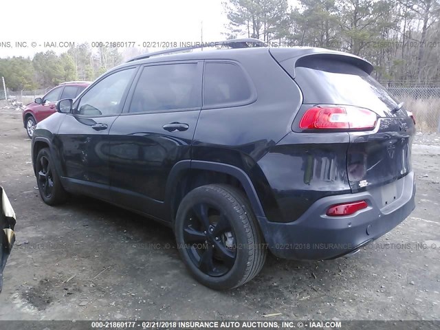 1C4PJLDB2GW355395 - 2016 JEEP CHEROKEE LIMITED BLACK photo 3