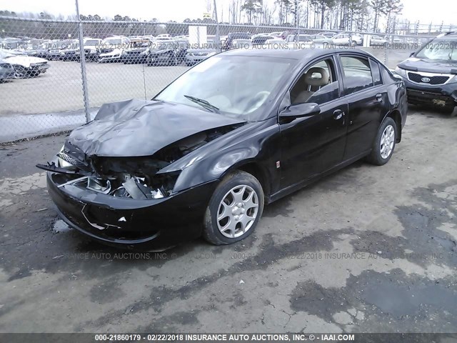 1G8AJ52F13Z164562 - 2003 SATURN ION LEVEL 2 BLACK photo 2