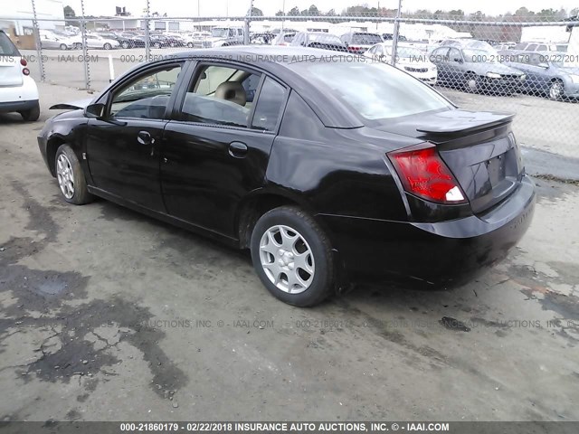 1G8AJ52F13Z164562 - 2003 SATURN ION LEVEL 2 BLACK photo 3