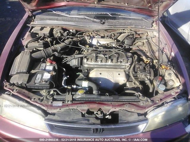 1HGCD5652TA092343 - 1996 HONDA ACCORD EX/EX-R BURGUNDY photo 10