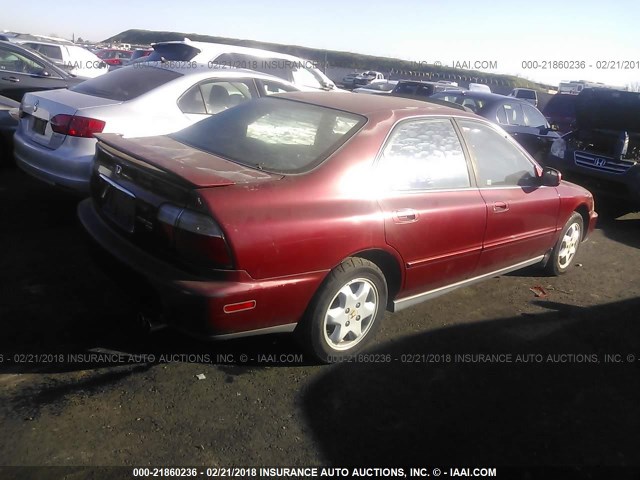 1HGCD5652TA092343 - 1996 HONDA ACCORD EX/EX-R BURGUNDY photo 4