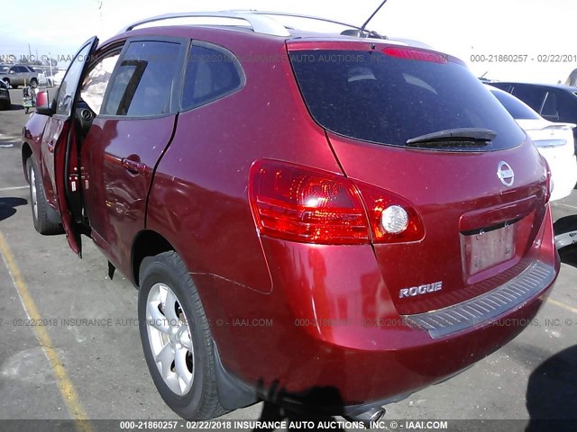 JN8AS58T18W004145 - 2008 NISSAN ROGUE S/SL RED photo 3