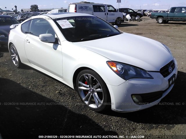 KMHHU6KH1CU067972 - 2012 HYUNDAI GENESIS COUPE 3.8L WHITE photo 1