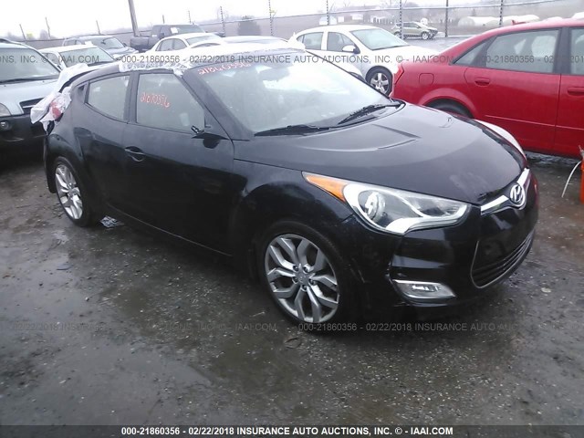 KMHTC6AD8DU106926 - 2013 HYUNDAI VELOSTER BLACK photo 1