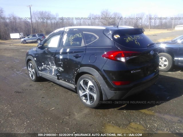 KM8J3CA21GU144796 - 2016 HYUNDAI TUCSON LIMITED/SPORT AND ECO/SE BLACK photo 3