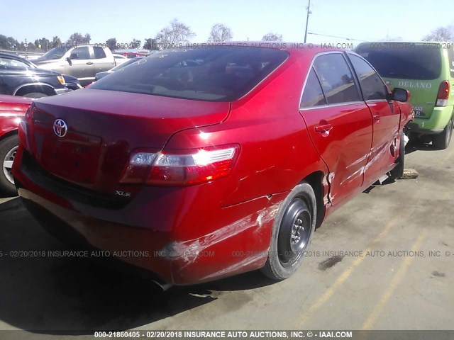 JTNBE46K973072068 - 2007 TOYOTA CAMRY NEW GENERAT CE/LE/XLE/SE RED photo 4