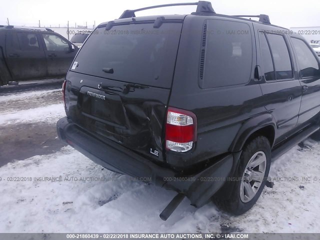 JN8DR09Y84W918781 - 2004 NISSAN PATHFINDER LE/SE BLACK photo 6