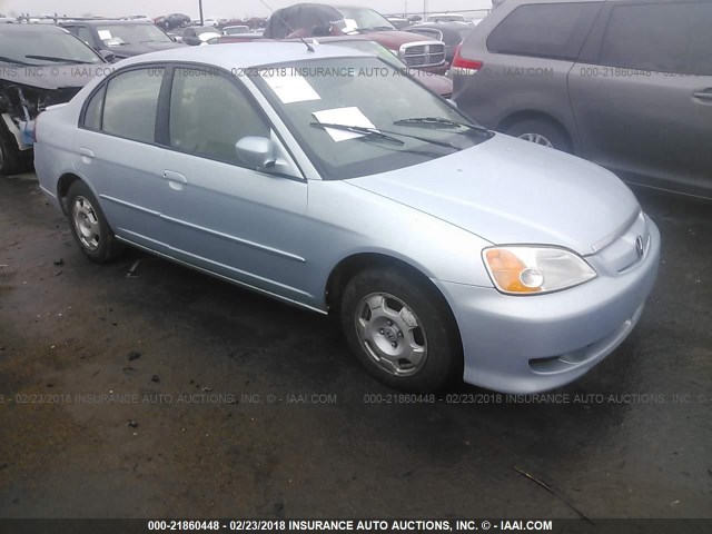 JHMES96653S004472 - 2003 HONDA CIVIC HYBRID Light Blue photo 1