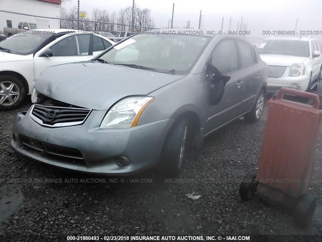 3N1AB6AP7CL785088 - 2012 NISSAN SENTRA 2.0/2.0S/SR/2.0SL GRAY photo 2