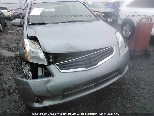 3N1AB6AP7CL785088 - 2012 NISSAN SENTRA 2.0/2.0S/SR/2.0SL GRAY photo 6