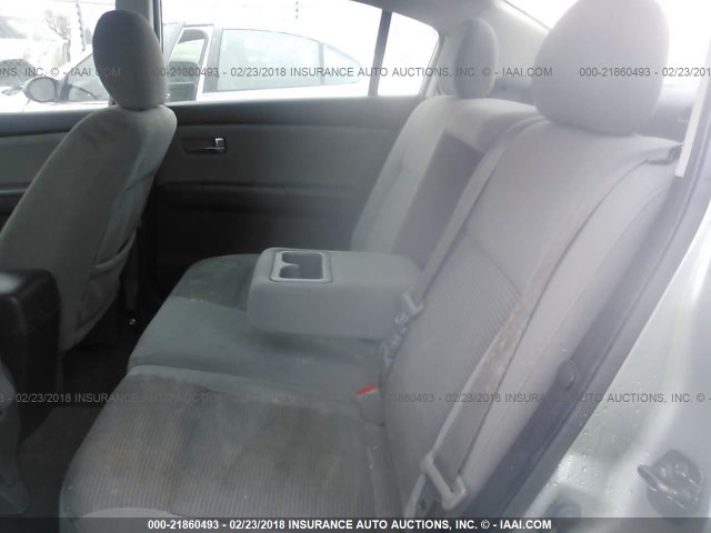 3N1AB6AP7CL785088 - 2012 NISSAN SENTRA 2.0/2.0S/SR/2.0SL GRAY photo 8