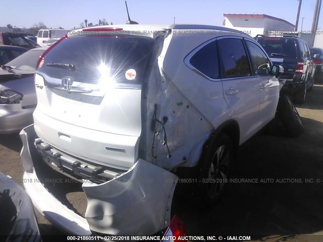 5J6RM3H9XGL016631 - 2016 HONDA CR-V TOURING WHITE photo 4