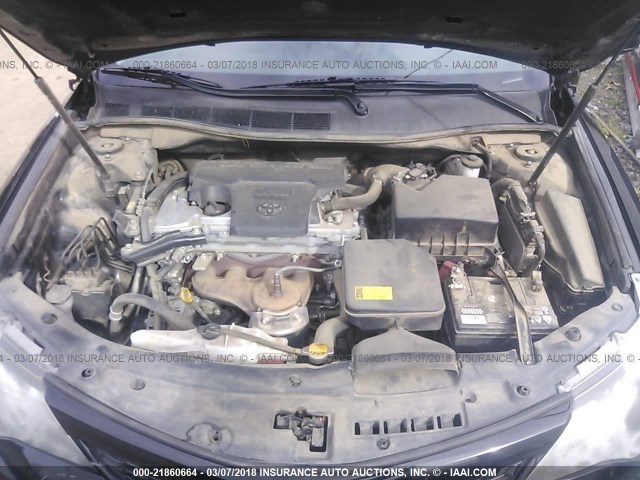4T1BF1FK0CU593180 - 2012 TOYOTA CAMRY SE/LE/XLE BLACK photo 10