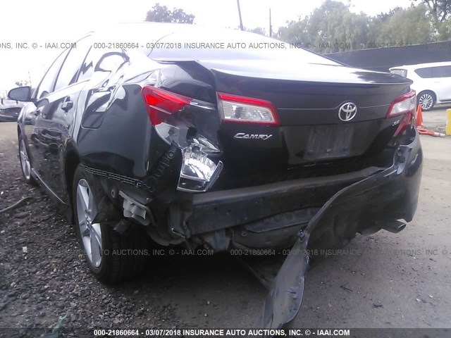 4T1BF1FK0CU593180 - 2012 TOYOTA CAMRY SE/LE/XLE BLACK photo 6
