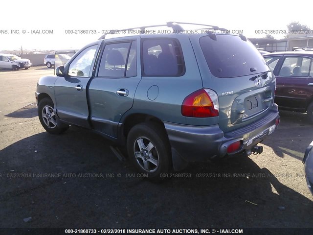 KM8SC83D51U134828 - 2001 HYUNDAI SANTA FE GLS/LX TEAL photo 3