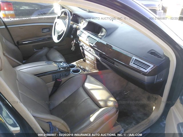 WBAHL83528DT12161 - 2008 BMW 750 I BLACK photo 5