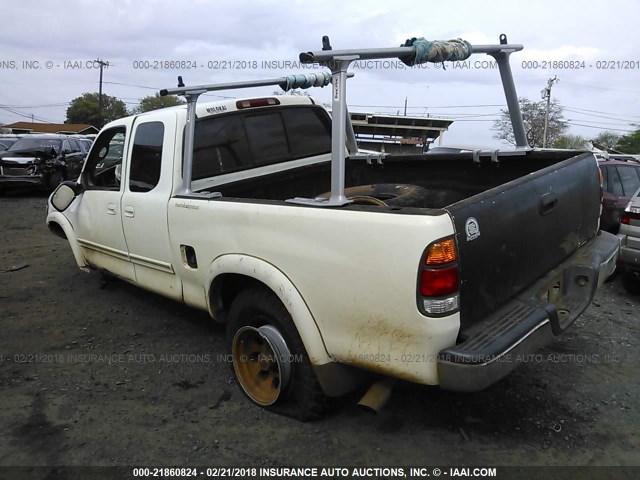 5TBBT481XYS012226 - 2000 TOYOTA TUNDRA ACCESS CAB LIMITED WHITE photo 3